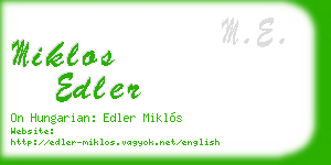 miklos edler business card