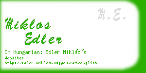miklos edler business card